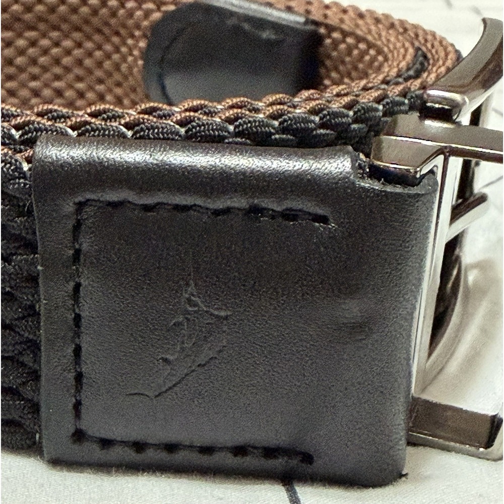 Tommy Bahama Reversible Braided Stretch Belt Men's L/XL 38-42 Black Brown Marlin